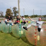 Bubble foot enterrement de vie de garçon Perpignan
